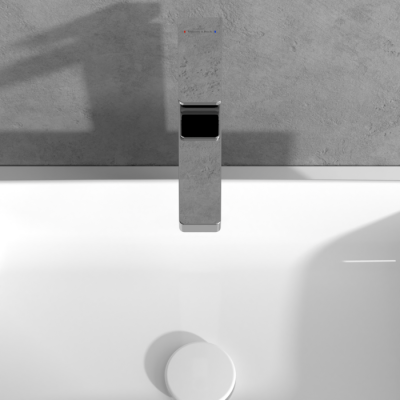 Villeroy & Boch Architectura Square Tall maišytuvas praustuvui su dugno vožtuvu, pasirenkama spalva