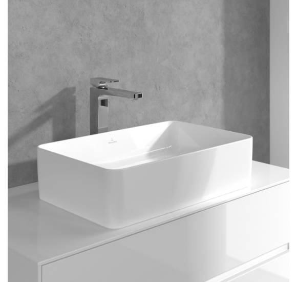 Villeroy & Boch Architectura Square Tall maišytuvas praustuvui su dugno vožtuvu, pasirenkama spalva