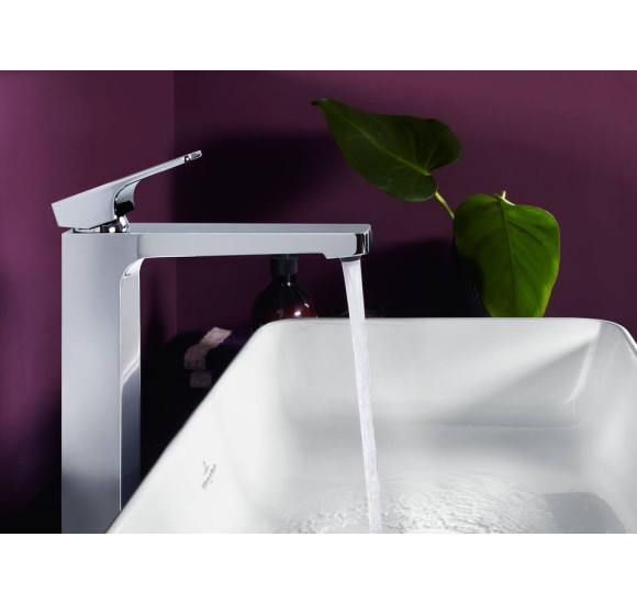 Villeroy & Boch Architectura Square Tall maišytuvas praustuvui su dugno vožtuvu, pasirenkama spalva