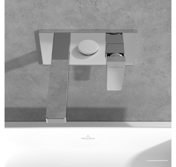 Villeroy & Boch Architectura Square potinkinis praustuvo maišytuvas su snapu, pasirenkama spalva