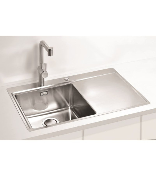 ALVEUS Pure Up 50 nerūdijančio plieno plautuvė (kairė)