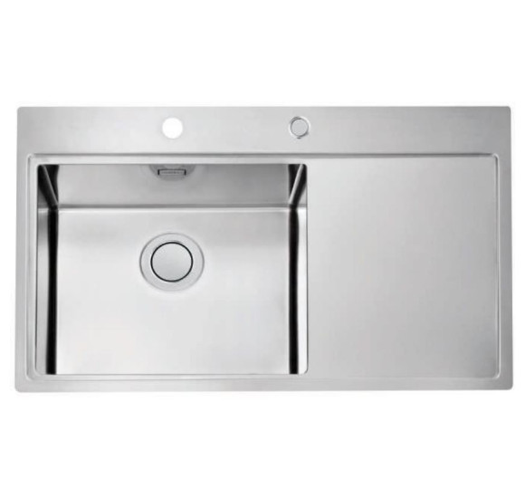 ALVEUS Pure Up 50 nerūdijančio plieno plautuvė (kairė)