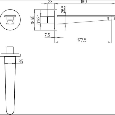 Villeroy & Boch Conum vonios pripildymo snapas, pasirenkama spalva