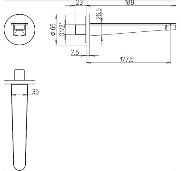 Villeroy & Boch Conum vonios pripildymo snapas, pasirenkama spalva