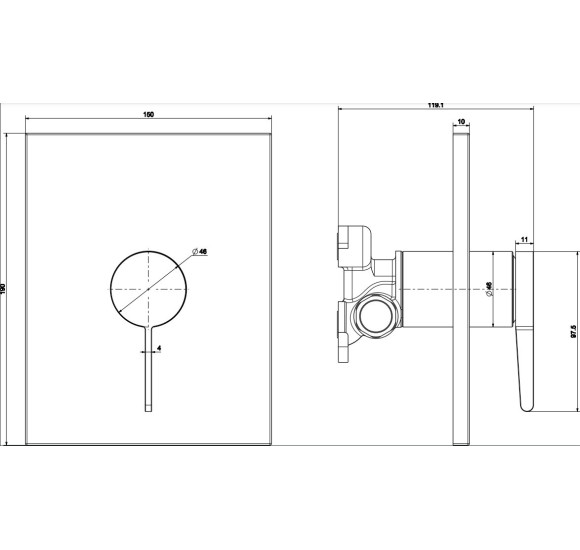 Villeroy & Boch Conum potinkinis dušo/vonios maišytuvas, pasirenkama spalva