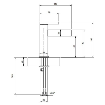 Villeroy & Boch Dawn maišytuvas praustuvui be dugno vožtuvo, pasirenkama spalva