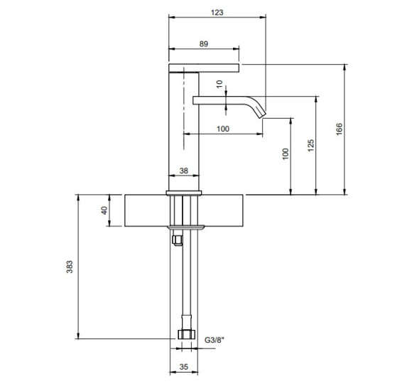 Villeroy & Boch Dawn maišytuvas praustuvui, su lenktu snapeliu, be dugno vožtuvo, pasirenkama spalva