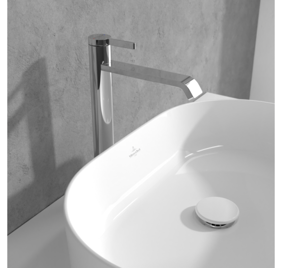 Villeroy & Boch Dawn Tall maišytuvas praustuvui, su lenktu snapeliu, be dugno vožtuvo, pasirenkama spalva