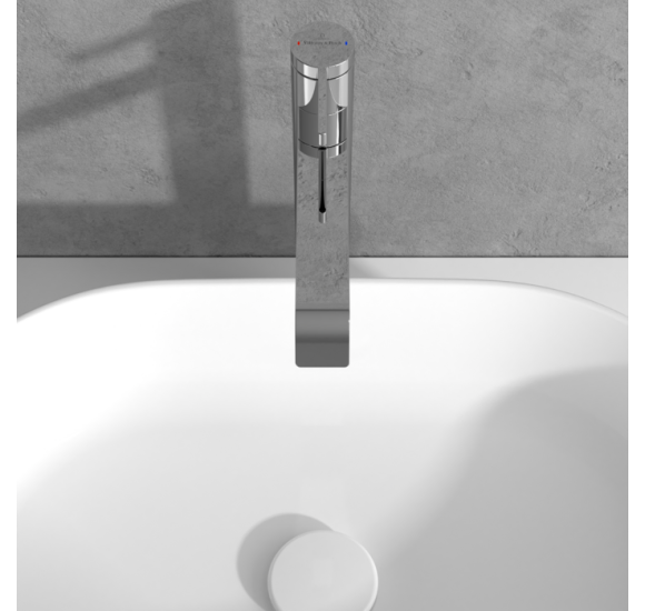 Villeroy & Boch Dawn Tall maišytuvas praustuvui, su lenktu snapeliu, be dugno vožtuvo, pasirenkama spalva