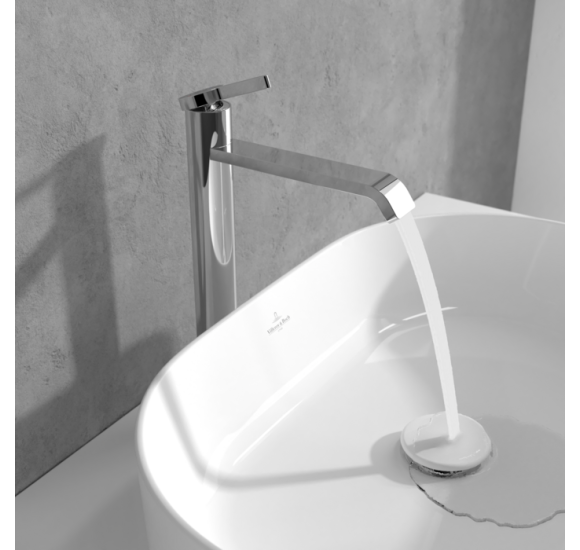 Villeroy & Boch Dawn Tall maišytuvas praustuvui, su lenktu snapeliu, be dugno vožtuvo, pasirenkama spalva