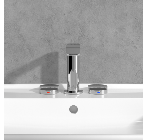 Villeroy & Boch Dawn 3 dalių maišytuvas praustuvui be dugno vožtuvo, pasirenkama spalva