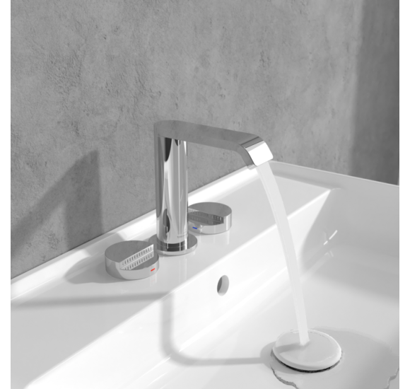 Villeroy & Boch Dawn 3 dalių maišytuvas praustuvui be dugno vožtuvo, pasirenkama spalva