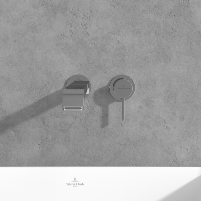 Villeroy & Boch Dawn 2 dalių potinkinis maišytuvas praustuvui su lenktu snapu, be dugno vožtuvo, pasirenkama spalva