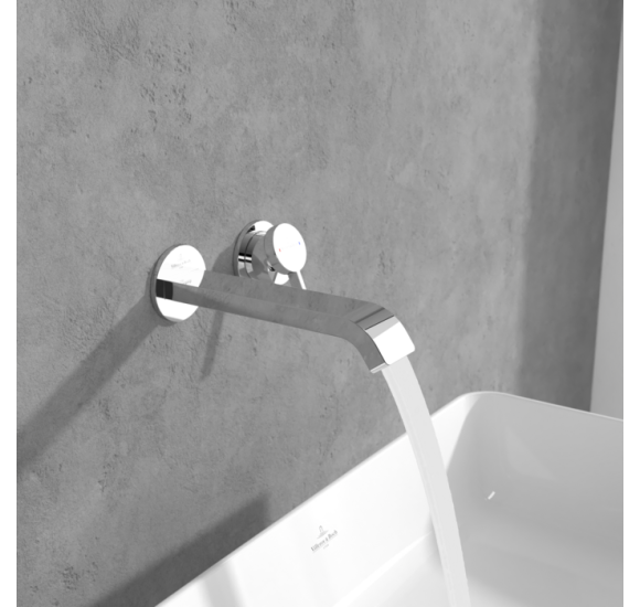 Villeroy & Boch Dawn 2 dalių potinkinis maišytuvas praustuvui su lenktu snapu, be dugno vožtuvo, pasirenkama spalva