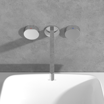 Villeroy & Boch Dawn 3 dalių potinkinis maišytuvas praustuvui be dugno vožtuvo, pasirenkama spalva