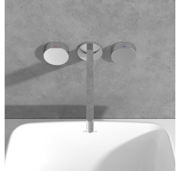 Villeroy & Boch Dawn 3 dalių potinkinis maišytuvas praustuvui be dugno vožtuvo, pasirenkama spalva