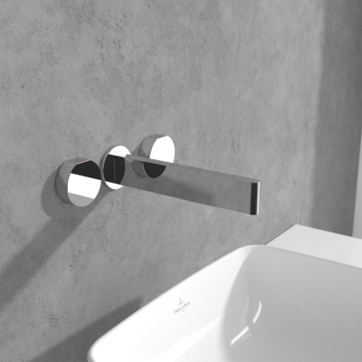 Villeroy & Boch Dawn 3 dalių potinkinis maišytuvas praustuvui be dugno vožtuvo, pasirenkama spalva