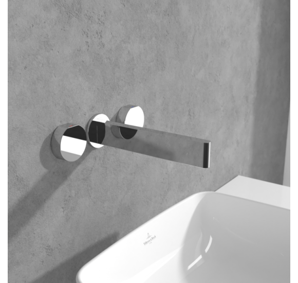 Villeroy & Boch Dawn 3 dalių potinkinis maišytuvas praustuvui be dugno vožtuvo, pasirenkama spalva