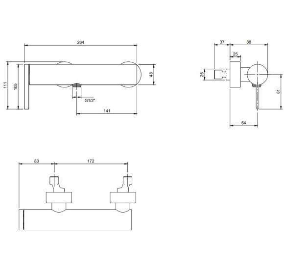 Villeroy & Boch Dawn dušo maišytuvas, pasirenkama spalva