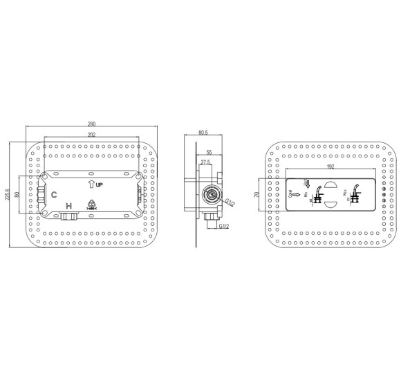 Villeroy & Boch universali potinkinė dėžutė maišytuvui