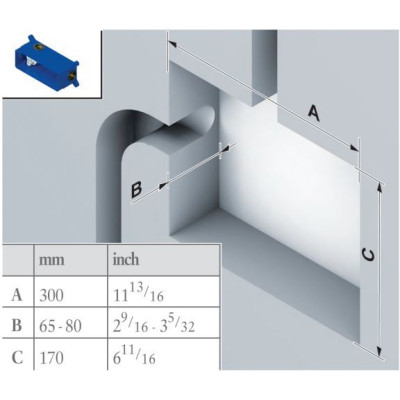 Villeroy & Boch universali potinkinė dėžutė maišytuvui