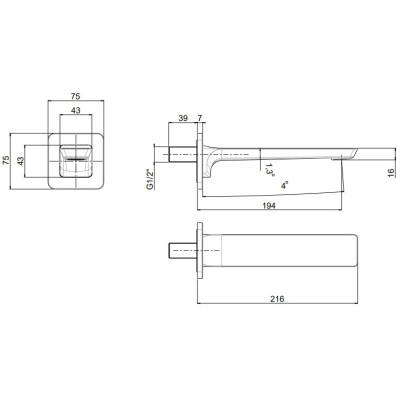 Villeroy & Boch Subway 3.0 vonios pripildymo snapas, pasirenkama spalva