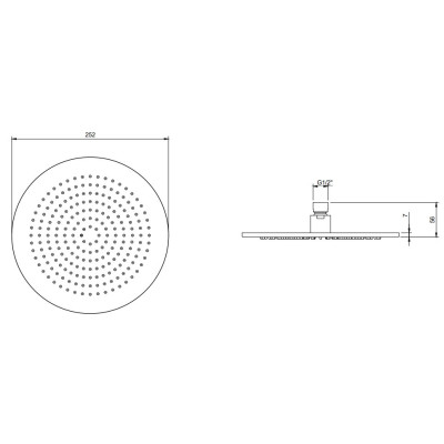 Villeroy & Boch Universal Showers apvali dušo galva, Ø250 mm, pasirenkama spalva