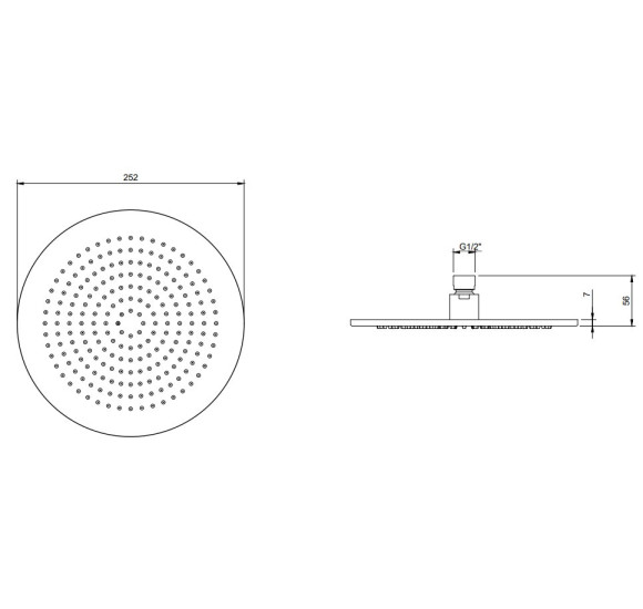 Villeroy & Boch Universal Showers apvali dušo galva, Ø250 mm, pasirenkama spalva