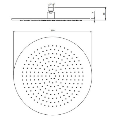 Villeroy&Boch Universal Showers apvali dušo galva, 350 mm skersmuo (pasirenkama spalva)