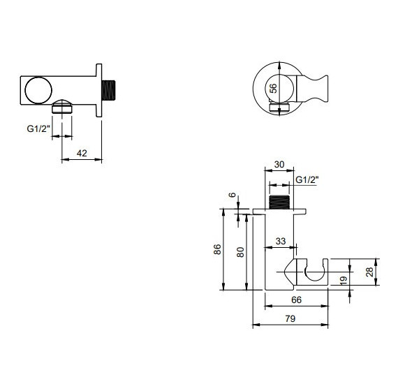 Villeroy & Boch Universal Showers rankinio dušelio laikiklis, pasirenkama spalva