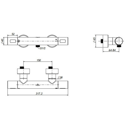 Villeroy & Boch termostatinis dušo maišytuvas, pasirenkama spalva