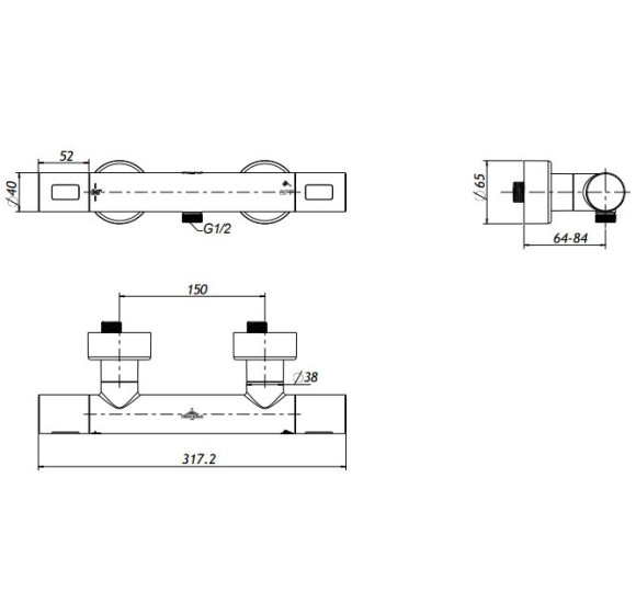 Villeroy & Boch termostatinis dušo maišytuvas, pasirenkama spalva