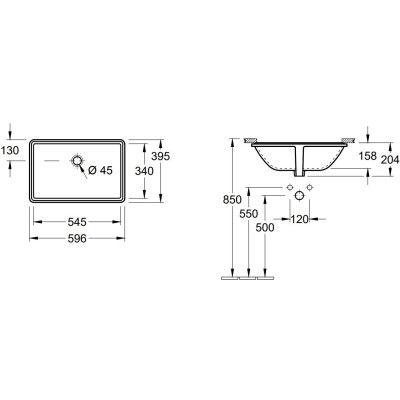 Villeroy & Boch Lunea po stalviršiu montuojamas praustuvas