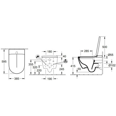 Villeroy & Boch ViClean-I 200 išmanus pakabinamas klozetas, pasirenkama spalva