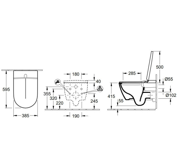 Villeroy & Boch ViClean-I 200 išmanus pakabinamas klozetas, pasirenkama spalva