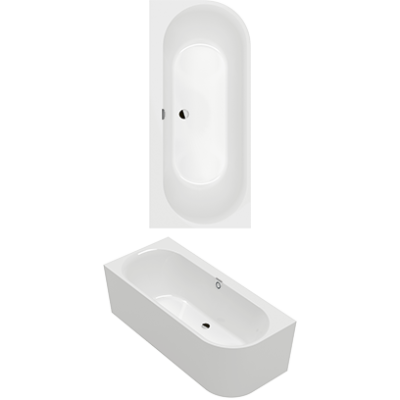 Villeroy&Boch Oberon 2.1 Quaryl kampinė vonia, 180x80 cm