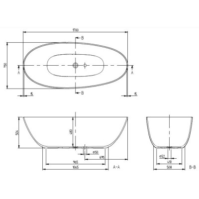 Villeroy & Boch Antao laisvai pastatoma vonia Antao su SilentFlow funkcija, 170x75 cm, pasirenkama spalva