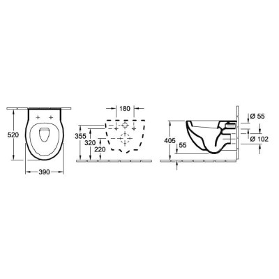 Villeroy & Boch Tube pakabinamas klozetas