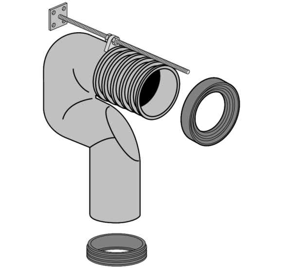 Villeroy & Boch sifonas pastatomam klozetui, 200-280 mm