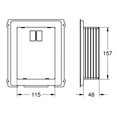 IŠPARDAVIMAS. Grohe plono potinkinio rėmo adapteris mažam mygtukui