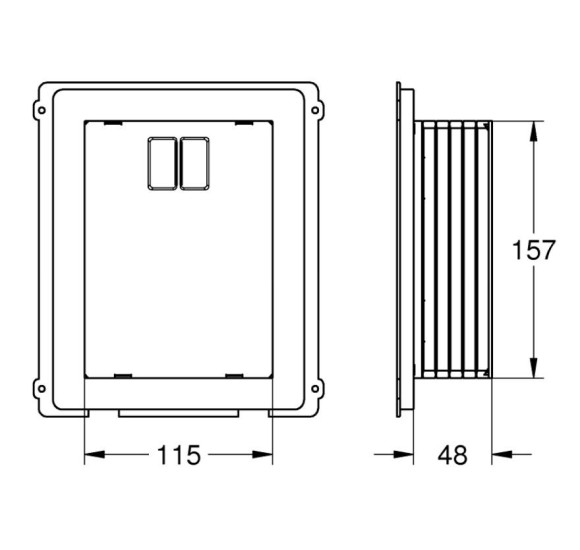 IŠPARDAVIMAS. Grohe plono potinkinio rėmo adapteris mažam mygtukui