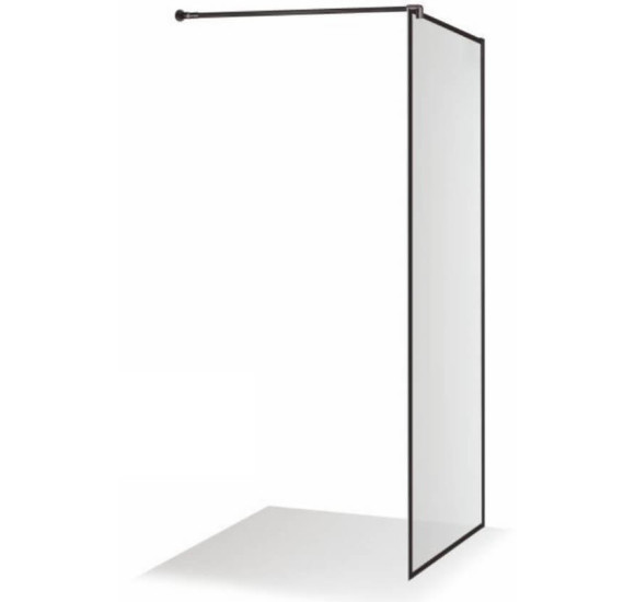 Brasta Glass dušo sienelė Dija Nero Frame, skaidriu stiklu