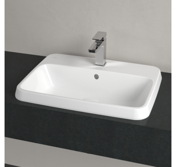 Villeroy & Boch Architectura stačiakampis įleidžiamas praustuvas, 60 cm, su persipylimu