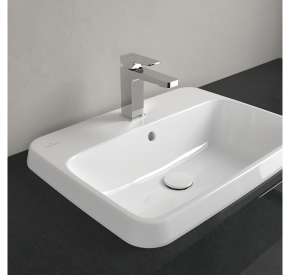 Villeroy & Boch Architectura stačiakampis įleidžiamas praustuvas, 60 cm, su persipylimu