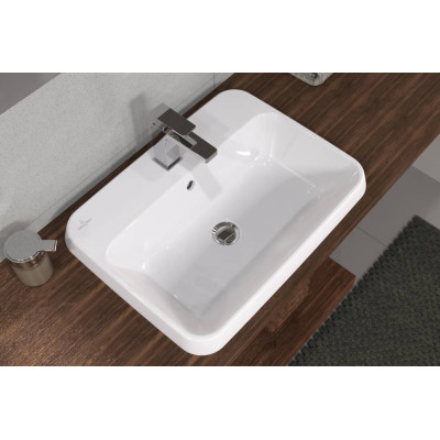 Villeroy & Boch Architectura stačiakampis įleidžiamas praustuvas, 60 cm, su persipylimu