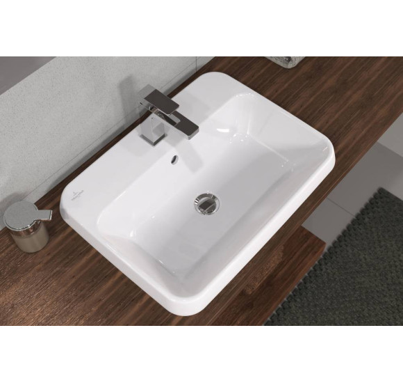 Villeroy & Boch Architectura stačiakampis įleidžiamas praustuvas, 60 cm, su persipylimu