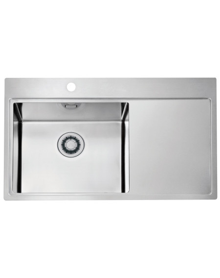 ALVEUS Pure 50 nerūdijančio plieno plautuvė (kairė)