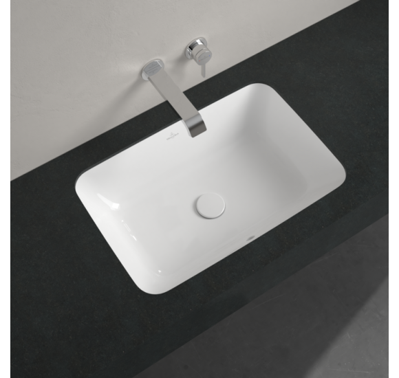 Villeroy & Boch Architectura po stalviršiu montuojamas stačiakampis praustuvas, 57 cm, su persipylimu