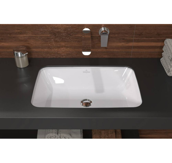 Villeroy & Boch Architectura po stalviršiu montuojamas stačiakampis praustuvas, 57 cm, be persipylimo