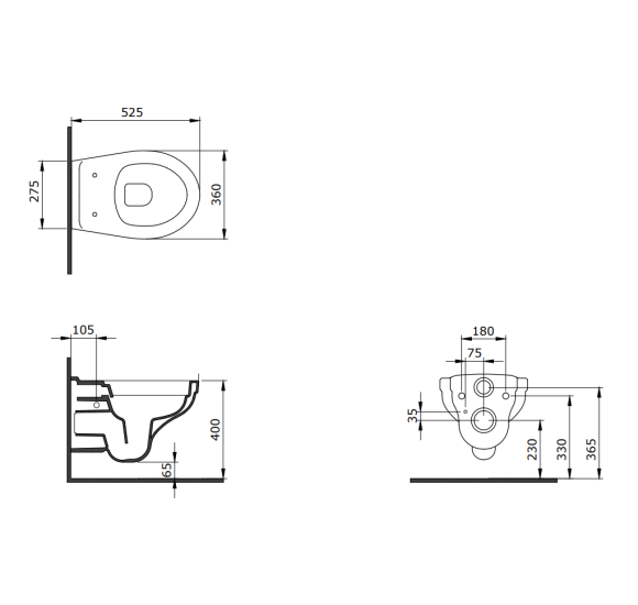 Bocchi Taormina Pro unitazas, baltas blizgus, rimless